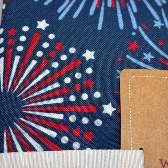 Williamstown 4th of July Fireworks Tablecloth 60x120 Easy Care Blue Red White - Picture 7 of 14
